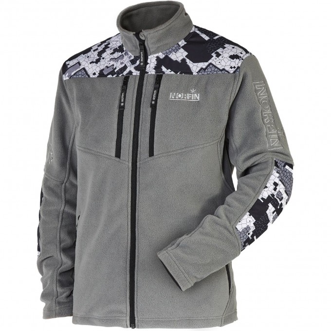 Джемпер флисовый NORFIN GLACIER CAMO 01 размер L 477203-L