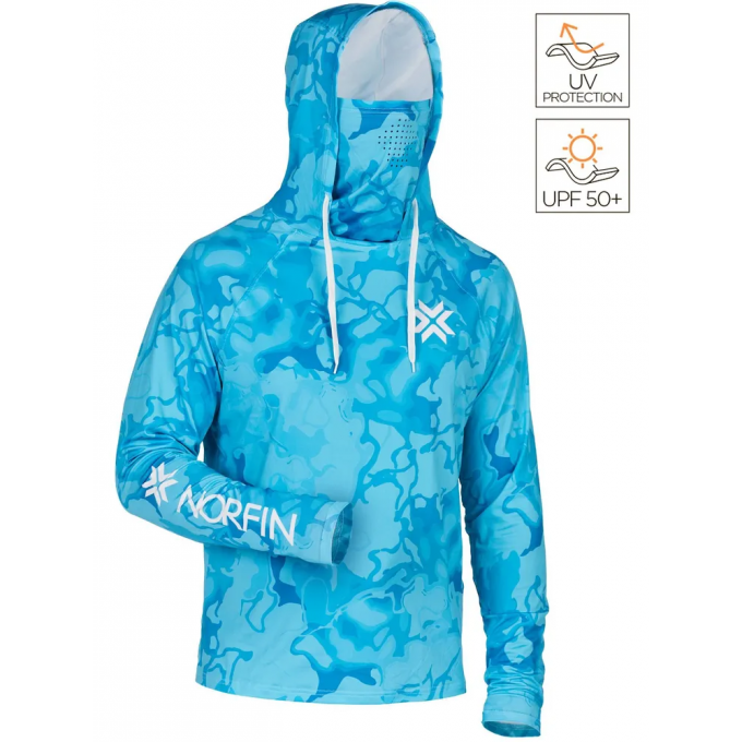 Джемпер NORFIN SUN PRO WAVES HOODIE BLUE р.S 132401-S