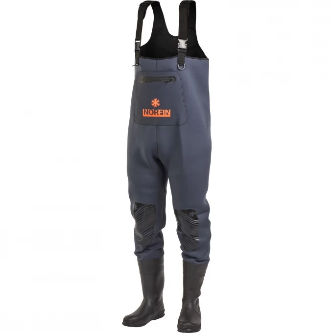 Полукомбинезон забродный NORFIN SHADOW NEOPRENE BOOTFOOT р.45-XL с сапогами 83500-45-XL